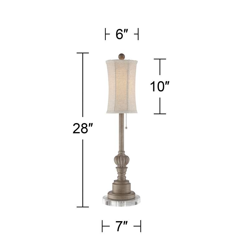 Image 5 Bertie Natural Traditional Buffet Lamps With 7 inch Round Risers more views