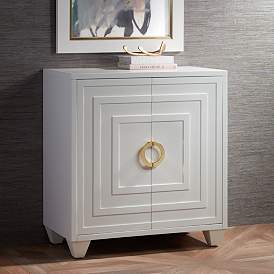 Image2 of Bertolli 30" Wide White 2-Door Modern Luxe Accent Cabinet