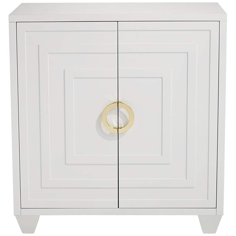 Image 7 Bertolli 30" Wide White 2-Door Modern Luxe Accent Cabinet more views