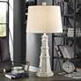 Thumbnail1 of Berwyn Light House Table Lamp - Distressed White - Oatmeal Shade