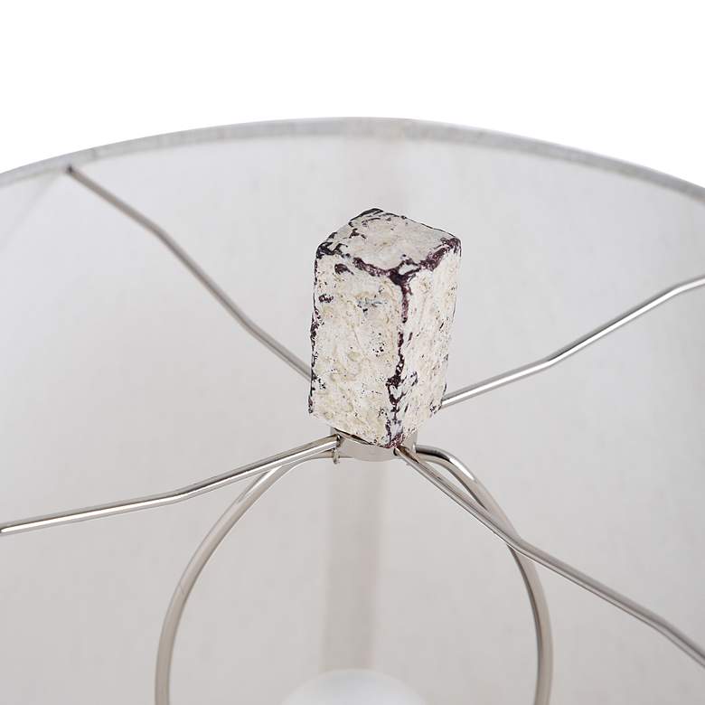 Image 6 Berwyn Light House Table Lamp - Distressed White - Oatmeal Shade more views