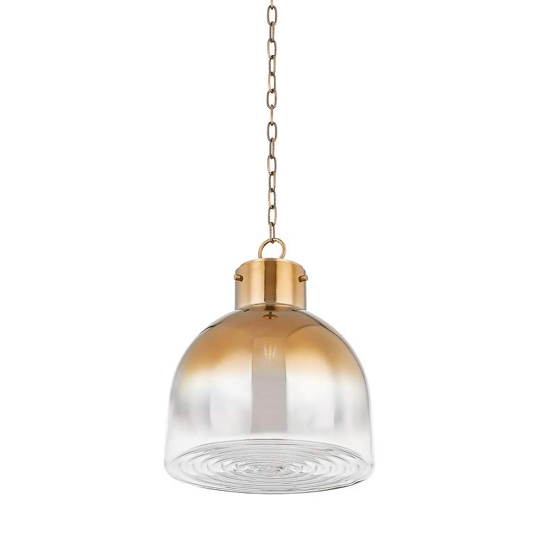 Image 1 Beryl 15 3/4" Wide Patina Brass Pendant Light