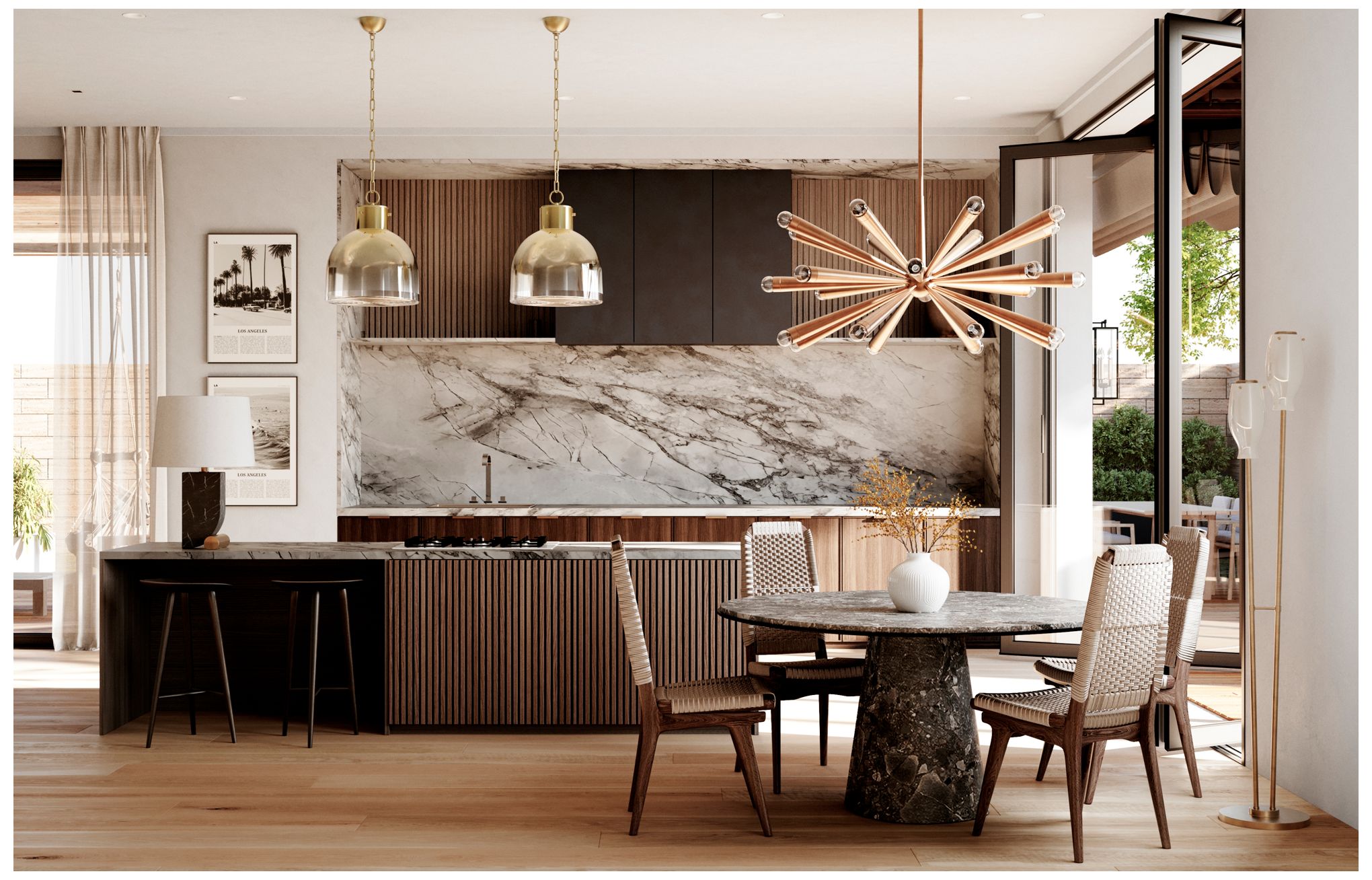 Image 5 Beryl 15 3/4" Wide Patina Brass Pendant Light more views