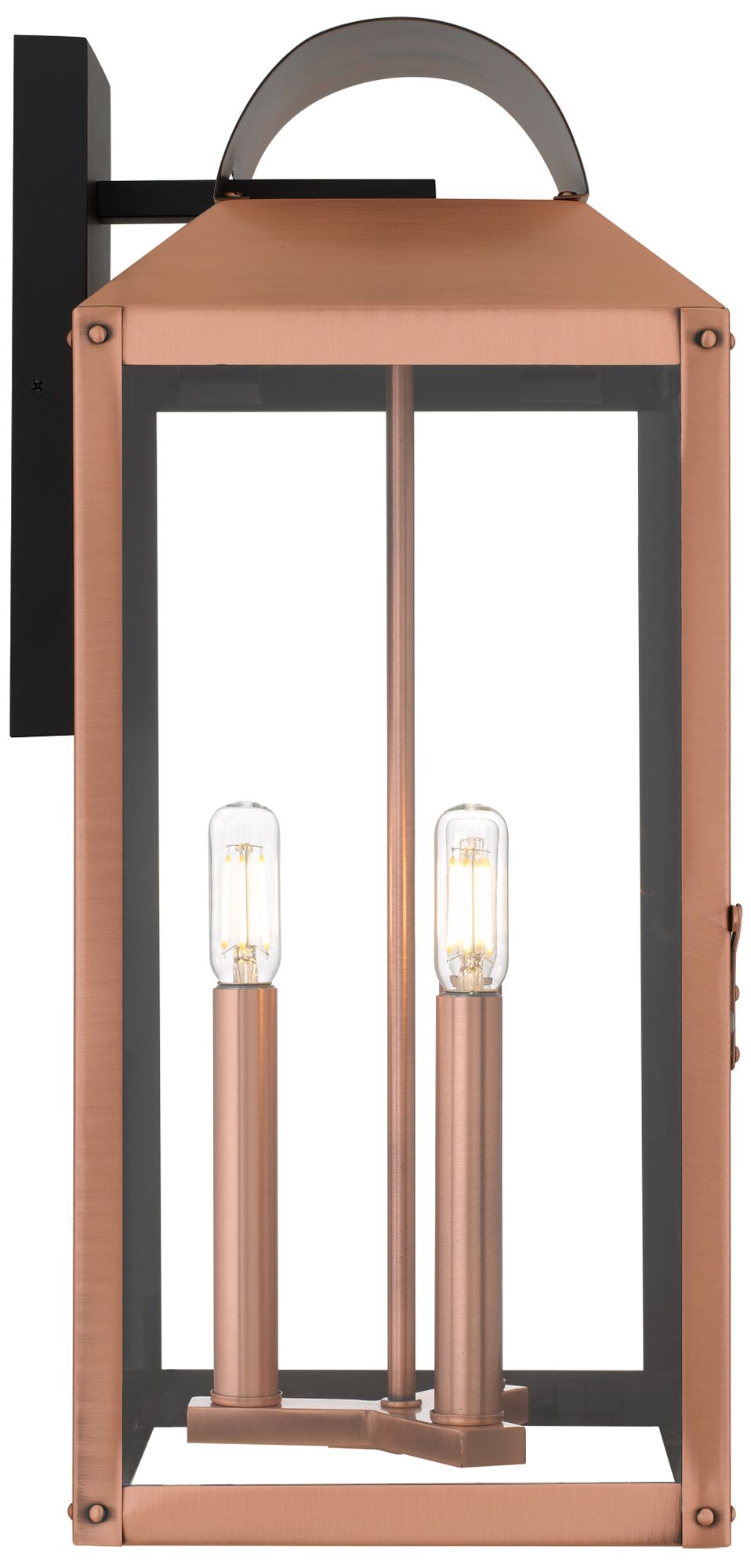 Image 5 Beryn 3-Light Aged Copper Outdoor Wall Lantern more views