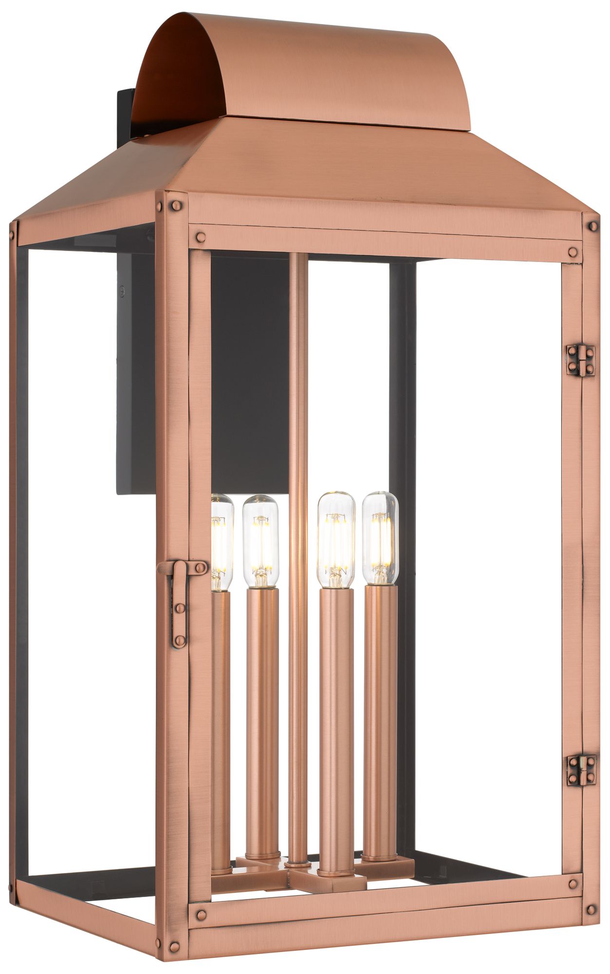Beryn 4-Light Aged Copper Outdoor Wall Lantern