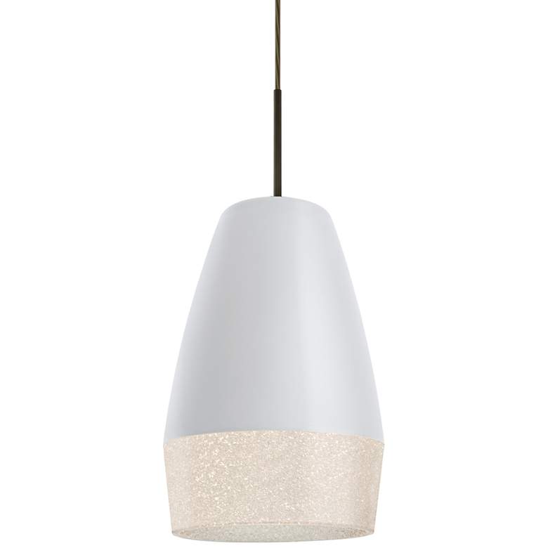 Image 1 Besa Abu 12 7 1/2 inch Wide Bronze and White Mini Pendant Light