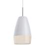 Besa Abu 12 7 1/2"W Satin Nickel w/ White Mini Pendant Light