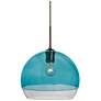 Besa Ally 12 Pendant Coral Blue/Clear