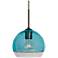 Besa Ally 8 Pendant Coral Blue/Clear