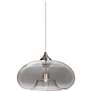 1_Besa Bana 11" Wide Smoke/Satin Nickel Pendant