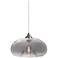 Besa Bana 11" Wide Smoke/Satin Nickel Pendant