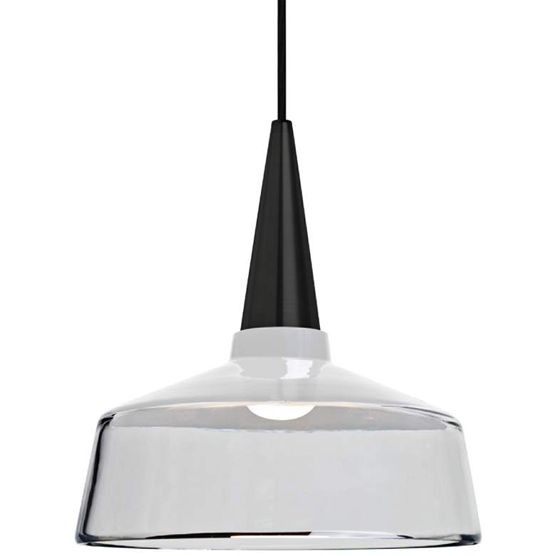 Image 1 Besa Baron 10 10 inchW Black and White Glass LED Mini Pendant