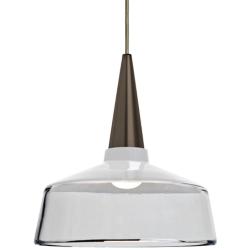 Besa Baron 10 10"W Bronze and White Glass LED Mini Pendant