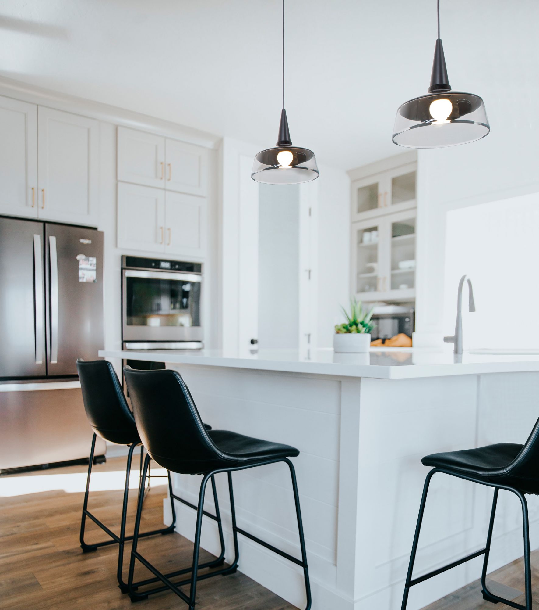 Image 2 Besa Baron 10 10"W Nickel and Black Glass LED Mini Pendant more views