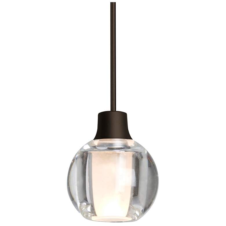 Image 1 Besa Boca 3 Pendant 3.15 Wide Satin Nickel Finish