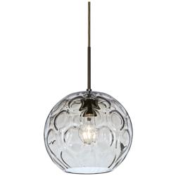 Besa Bombay 9 3/4" Wide Clear Glass Bronze Mini Pendant