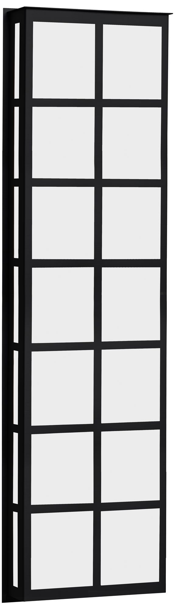 Besa, Bree 38 Outdoor Sconce, White Acrylic, Black Finish, 2x11W LED