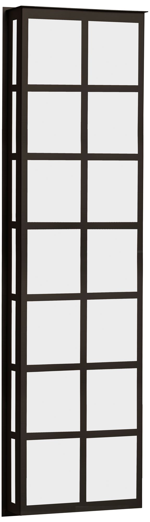 Besa, Bree 38 Outdoor Sconce, White Acrylic, Bronze Finish, 2x11W LED