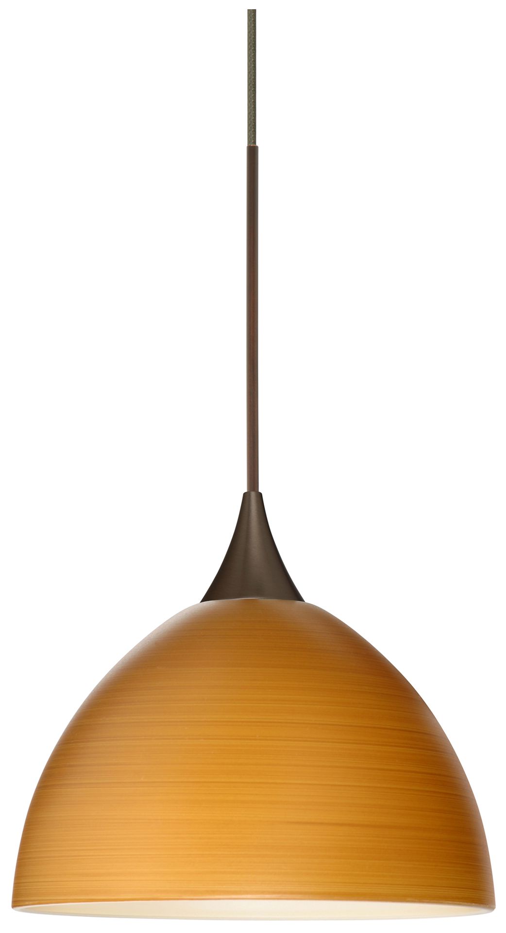 Besa Brella 6" Wide Oak/Bronze LED Mini Pendant - Made to Order