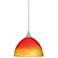 Besa Brella 6" Wide Solare/Satin Nickel LED Mini Pendant