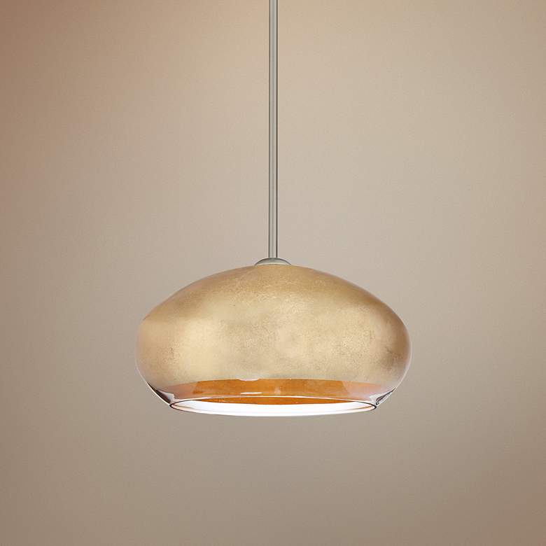 Image 1 Besa Brio 13 3/4" Wide Gold Foil Pendant