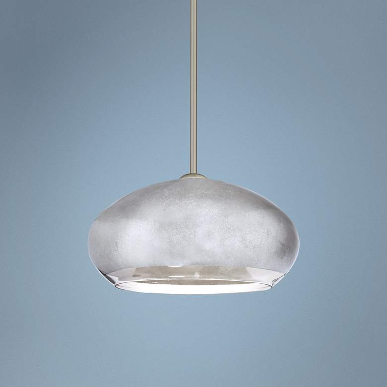 Image 1 Besa Brio 13 3/4" Wide Silver Foil Pendant