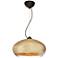 Besa Brio 13 3/4"W Bronze Gold Foil Glass LED Pendant Light