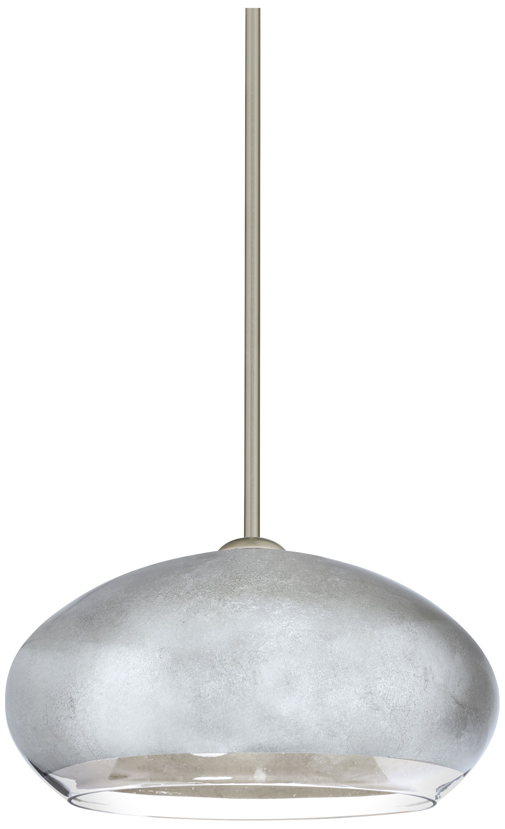 Besa Brio 13 3/4" Wide Silver Foil Pendant - Made to Order