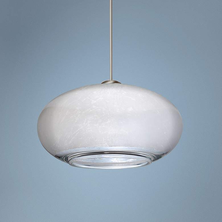 Image 1 Besa Brio 6 3/4" Wide Silver Foil Pendant