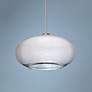 1_Besa Brio 6 3/4" Wide Silver Foil Pendant