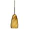 Besa Chrissy 8" High Honey/Bronze Mini Pendant
