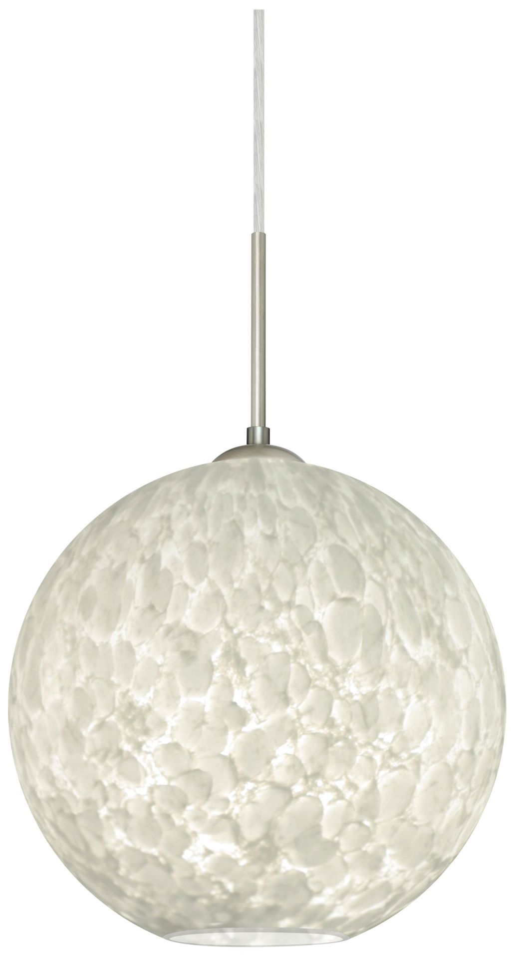 Besa Coco 12 Pendant, Carrera, Satin Nickel Finish, 1x60W Medium Base