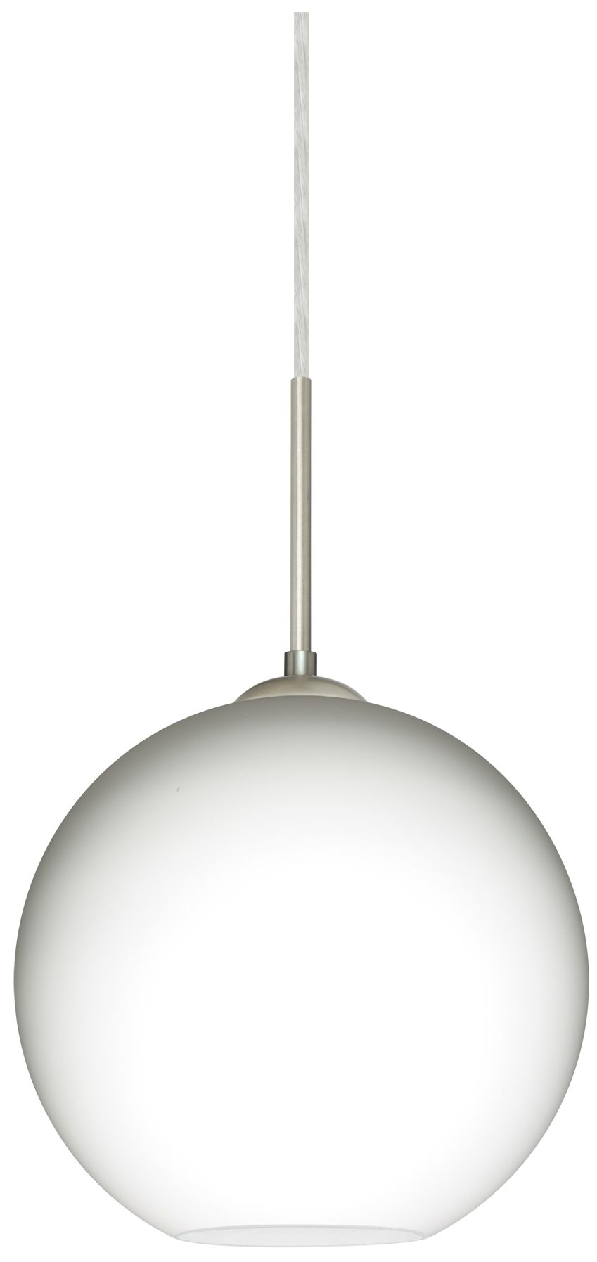 Besa Coco 8 Pendant 7.875 Wide Satin Nickel Finish - Made to Order