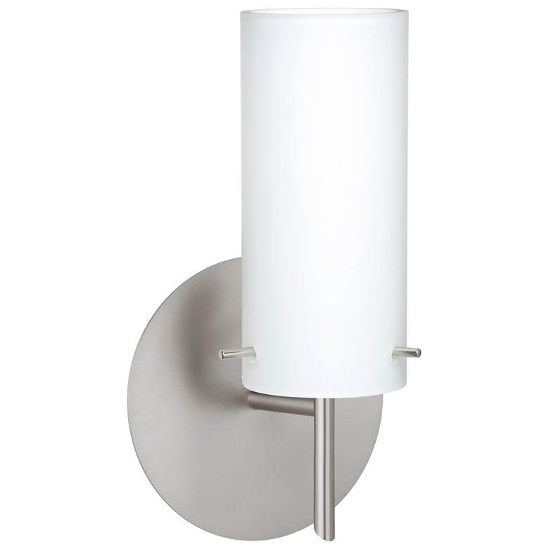 Image 1 Besa Copa 9 3/4" High Opal Matte/Satin Nickel Wall Light