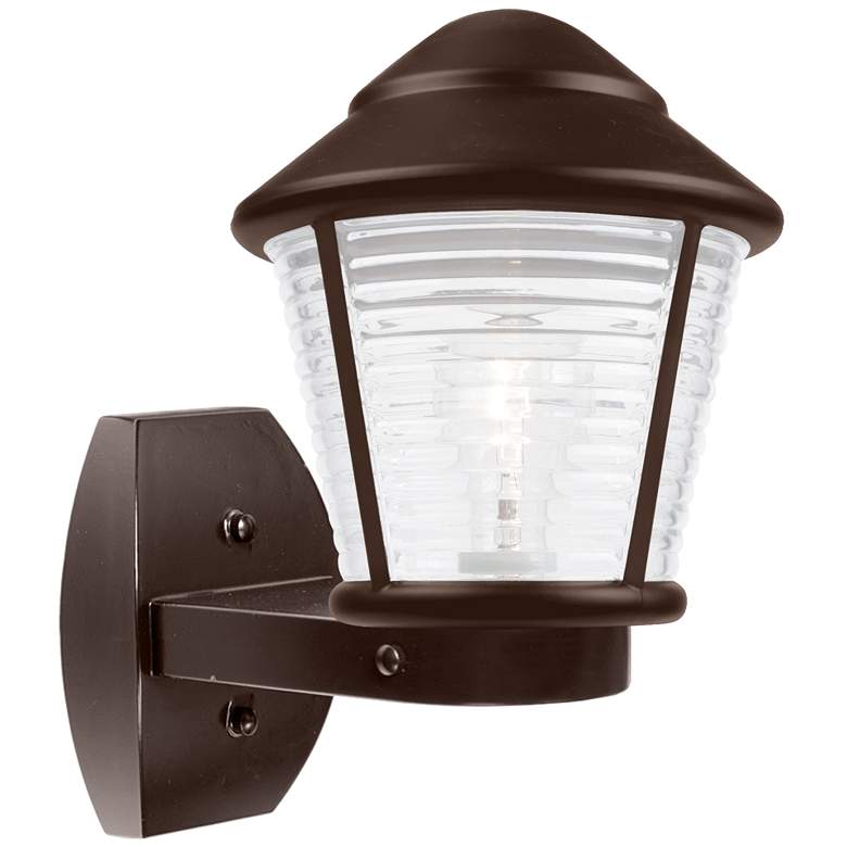 Image 1 Besa Costaluz 12" High Bronze and Frosted Glass Outdoor Wall Light