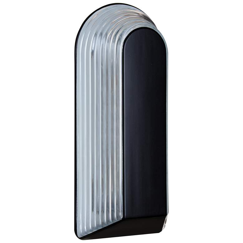 Image 1 Besa Costaluz 14 1/2" High Black/Clear Outdoor Wall Sconce