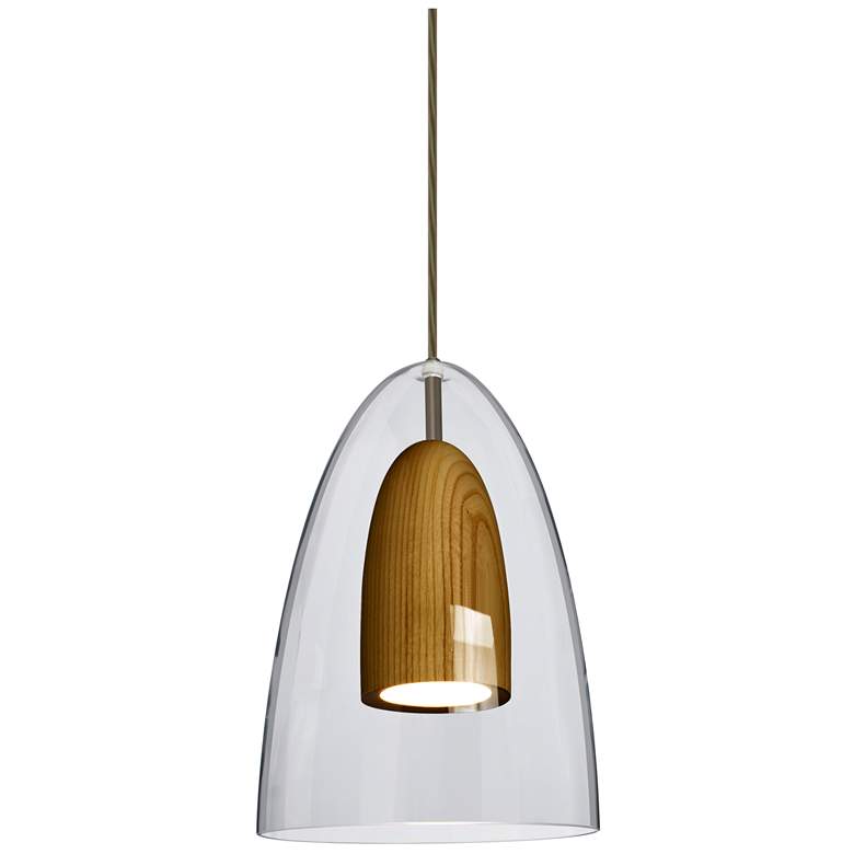 Image 1 Besa Dano Pendant 9 Wide Satin Nickel Finish