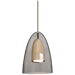 Besa Dano Pendant 9 Wide Satin Nickel Finish