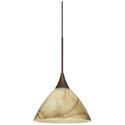 Besa Domi 5" Wide Bronze Mini Pendant