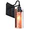 Besa Duke 8" High Copper Foil/Black Wall Sconce