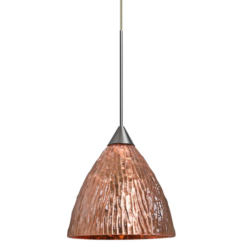 Image 1 Besa Eve 5" Wide Satin Nickel Mini Pendant