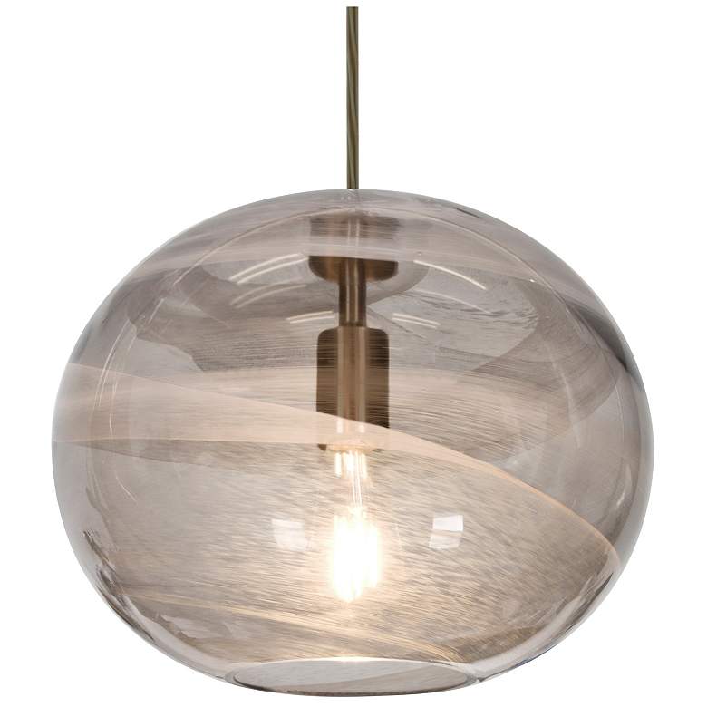 Image 1 Besa Geno Pendant 13 Wide Satin Nickel Finish
