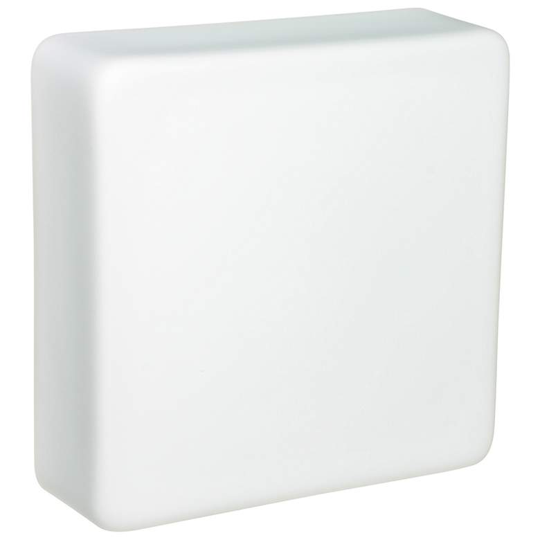 Image 1 Besa Geo 11" High Opal Matte Outdoor Wall Light