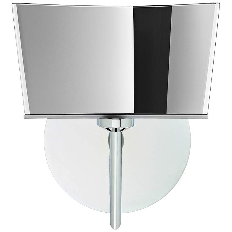 Image 1 Besa Groove 8" High Chrome Mirror-Frost LED Wall Sconce