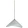 Besa Hoppi 7 1/2" Wide Marble/Satin Nickel Mini Pendant Light