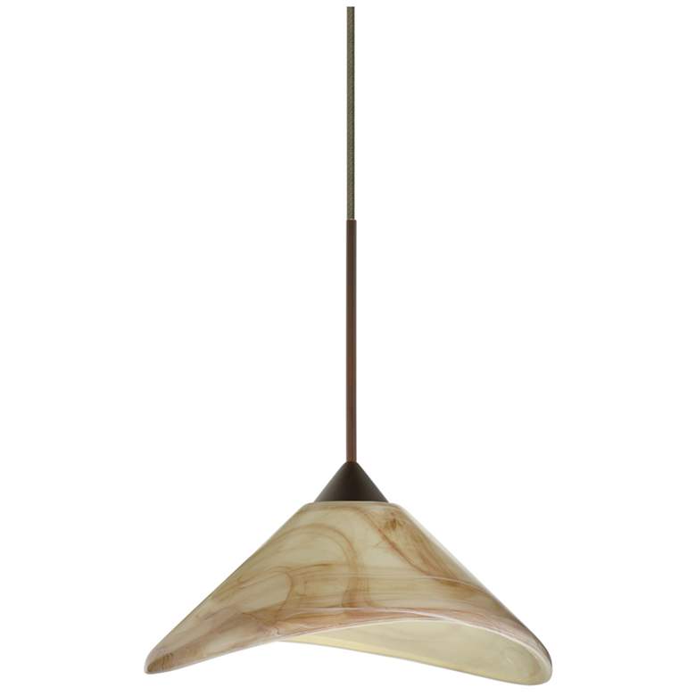 Image 1 Besa Hoppi 7 1/2" Wide Mocha/Bronze Cord Pendant