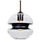 Besa Hula 8 Pendant Clear/Black