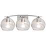 1_Besa Jilly 25" Wide Vapor Clear/Satin Nickel 3-Light Bath Light