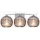 Besa Jilly 25" Wide Vapor Smoke/Satin Nickel 3-Light Bath Light
