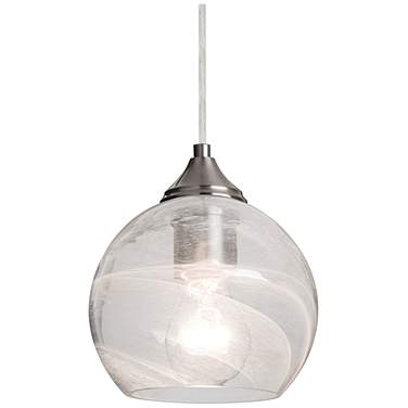 Besa Jilly 6 1/2" Wide Satin Nickel Mini Pendant